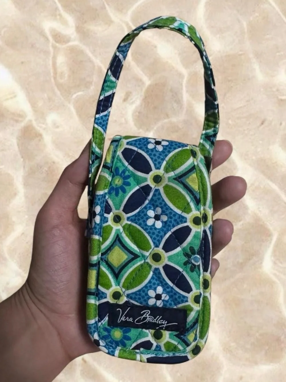 Y2K Vera Bradley Daisy Daisy Wristlet Cell Phone Cosmetic Pouch